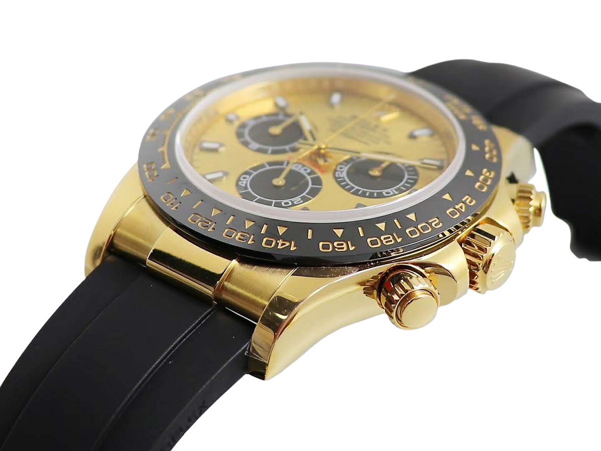 Daytona 116518LN Champagne and Black Dial in Yellow Gold