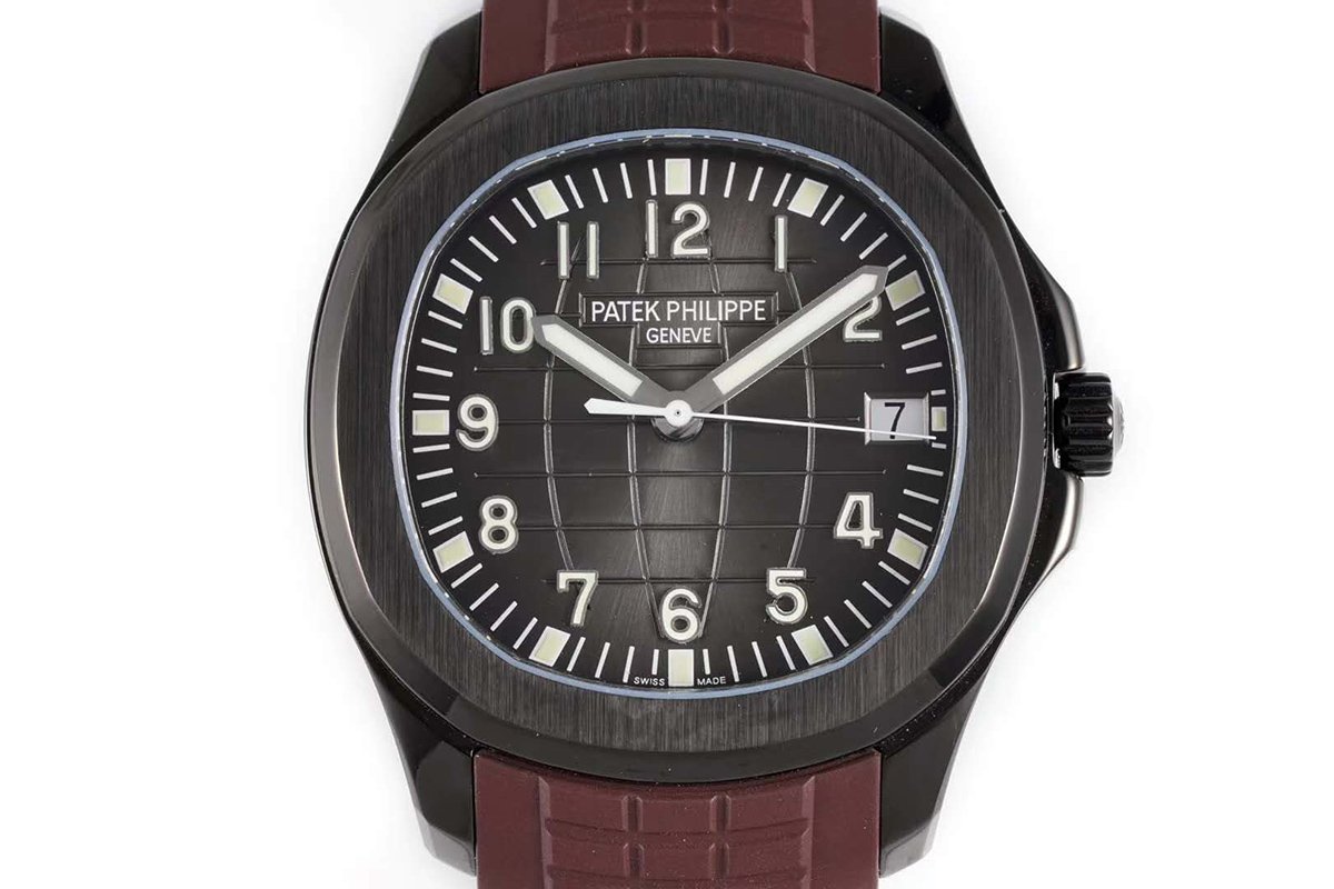 Aquanaut 5167A ‘Black Venom Limited Edition’ Black Dial on Brown Rubber Strap