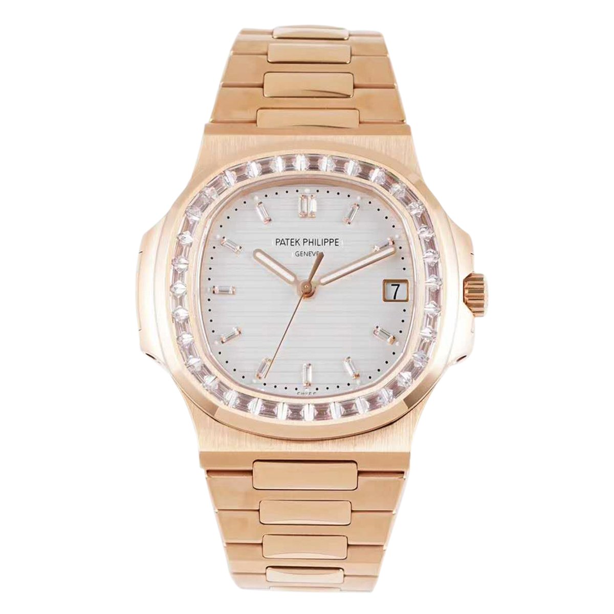 Nautilus Jumbo 5711/1R White Dial with D1am0nd Bezel