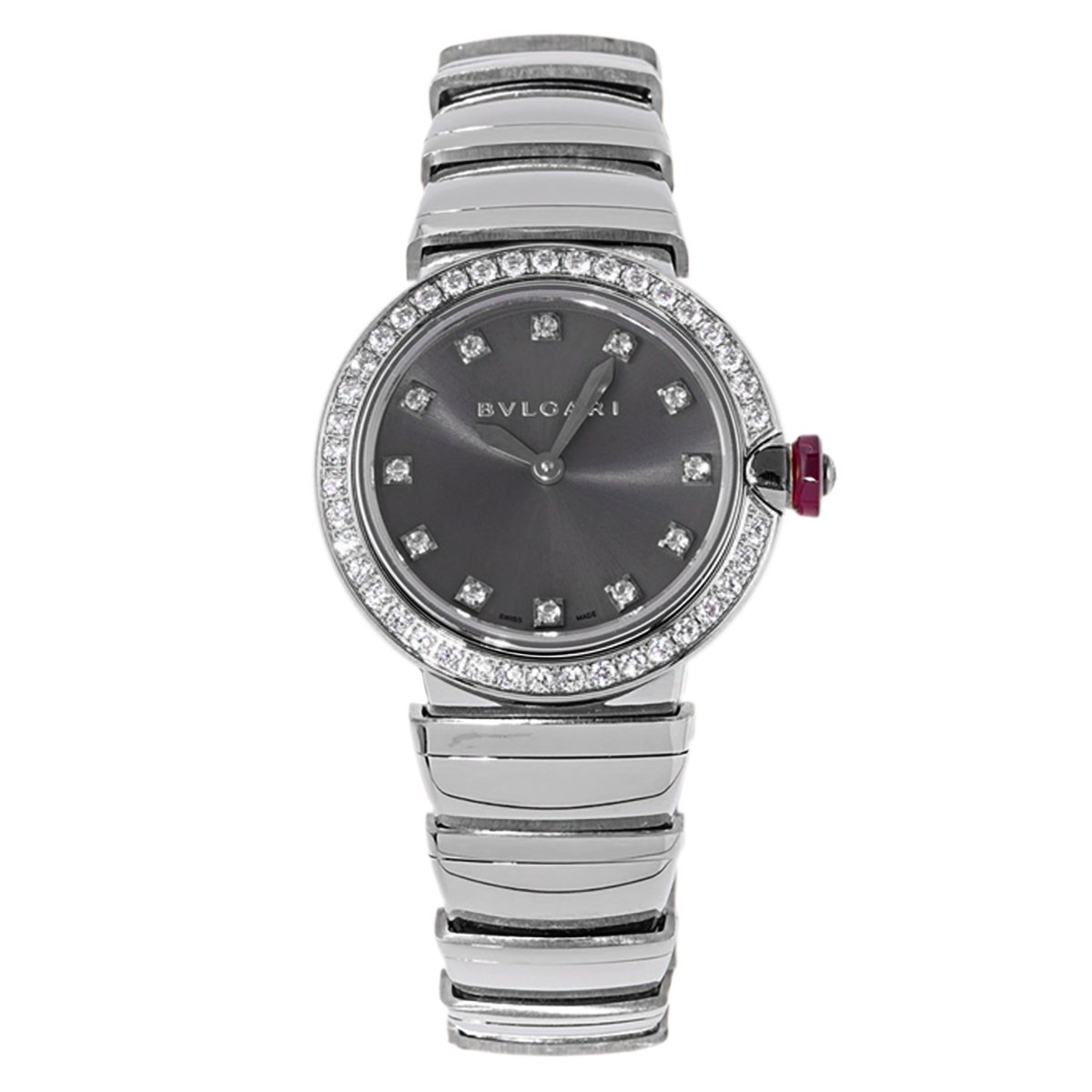 Lvcea Grey Dial in Steel with D1am0nd Bezel