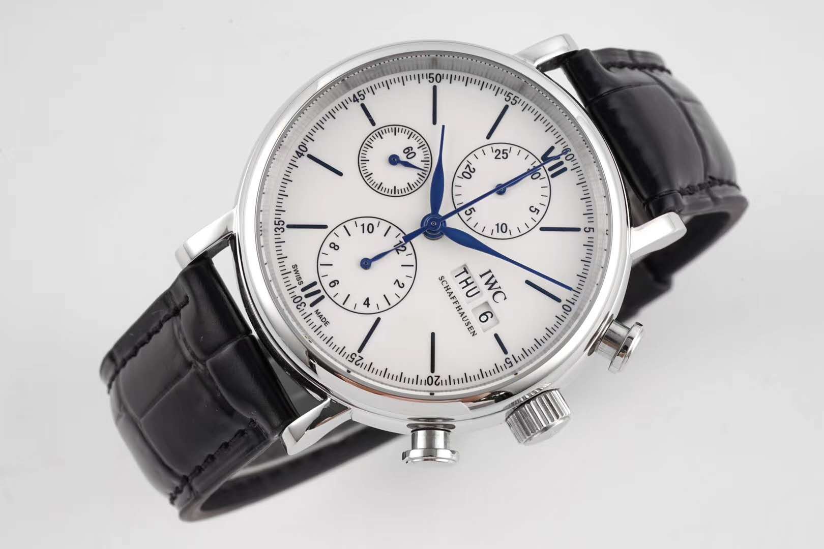 Portofino Chronograph IW391024 Edition “150 Years” White Dial in Steel