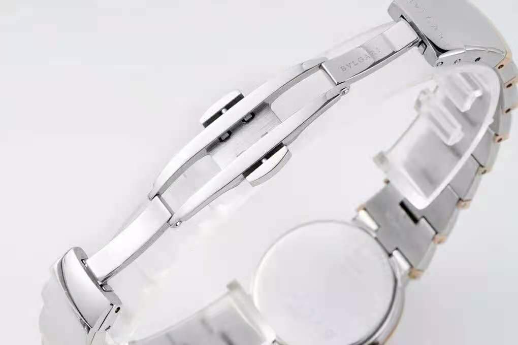 Lvcea Grey Dial in Rose Gold/Steel with D1am0nd Bezel