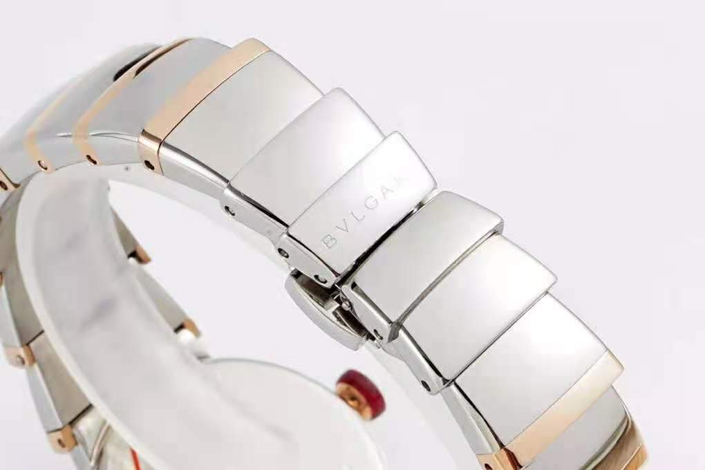 Lvcea Silver Dial in Rose Gold/Steel with D1am0nd Bezel