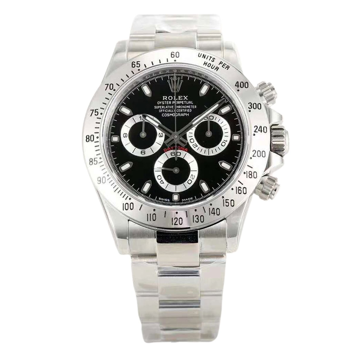 Daytona 116520 Black Dial in Steel