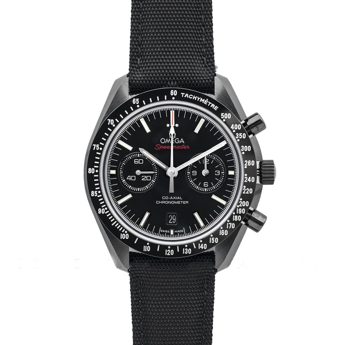 Speedmaster Moonwatch Co-Axial Chronograph ‘Dark Side of The Moon’ with White Tachymeter