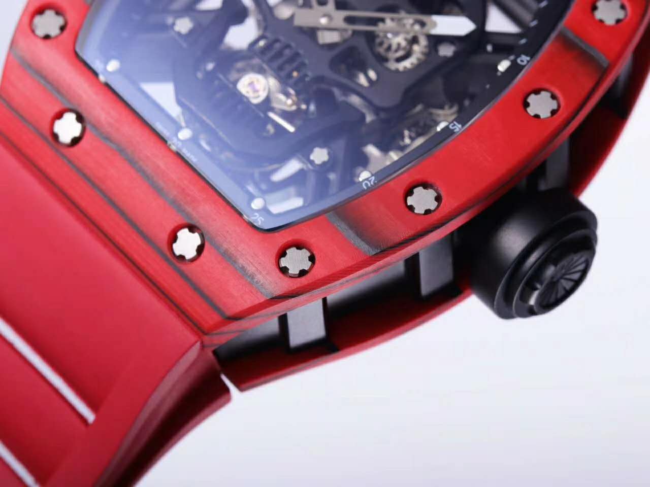RM 052-01 Tourbillon Black Skull in Red NTPT Carbon