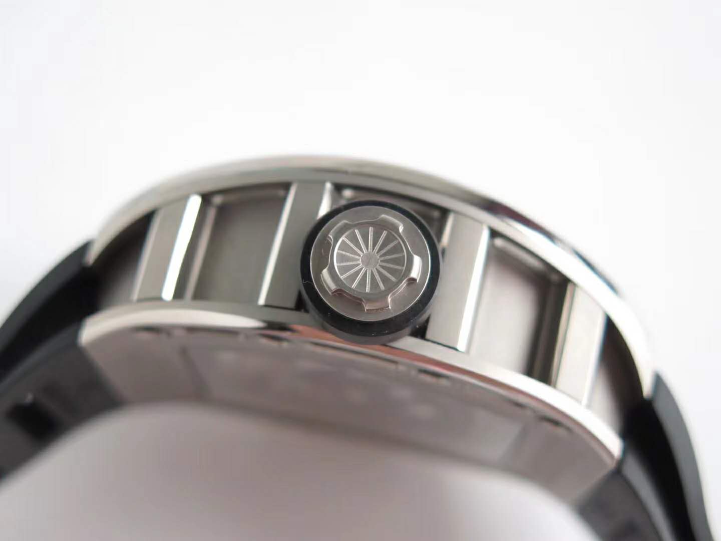 RM 052-01 Tourbillon Skull in Titanium on Black Rubber Strap