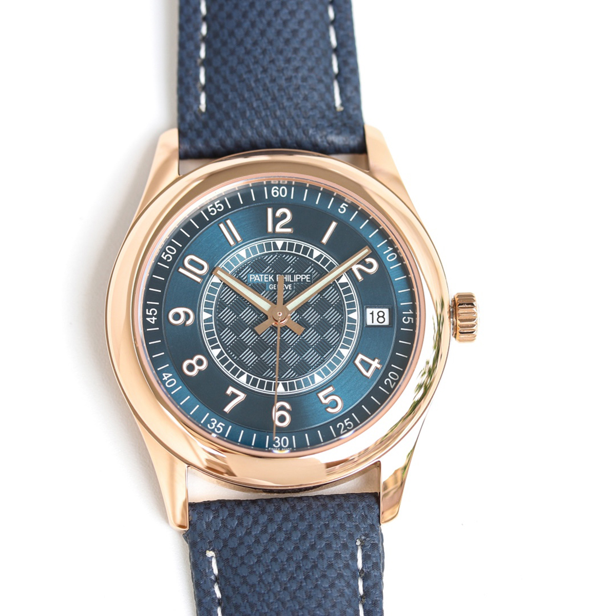 Calatrava 6007 Blue Dial in Rose Gold
