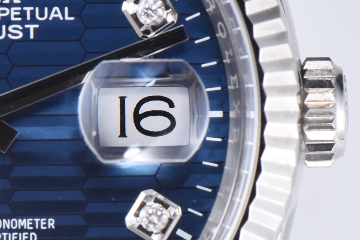 Datejust 36 126234 Blue Motif Dial with D1am0nd Marker in Steel in Jubilee Bracelet