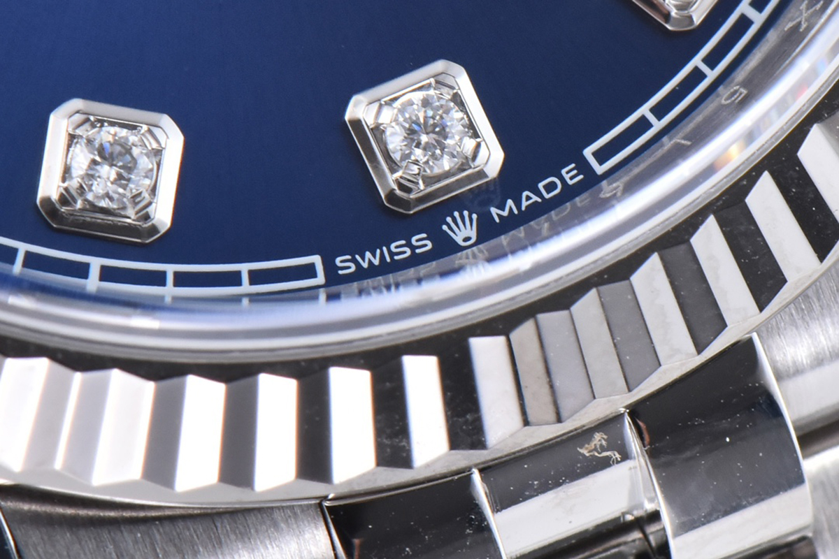 Datejust 36 126234 Bright Blue Dial with D1am0nd Marker in Steel in Jubilee Bracelet