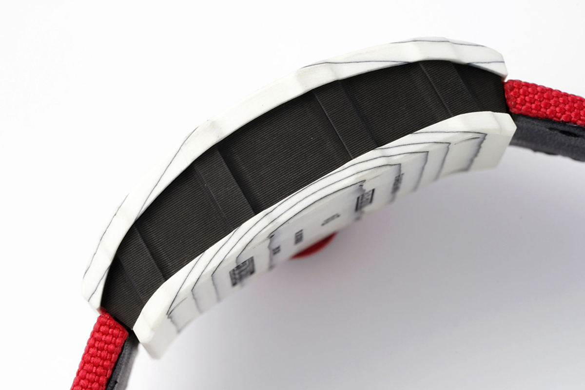 RM 035-01 Rafael Nadal White NTPT on Red Nylon Strap (Sonic)