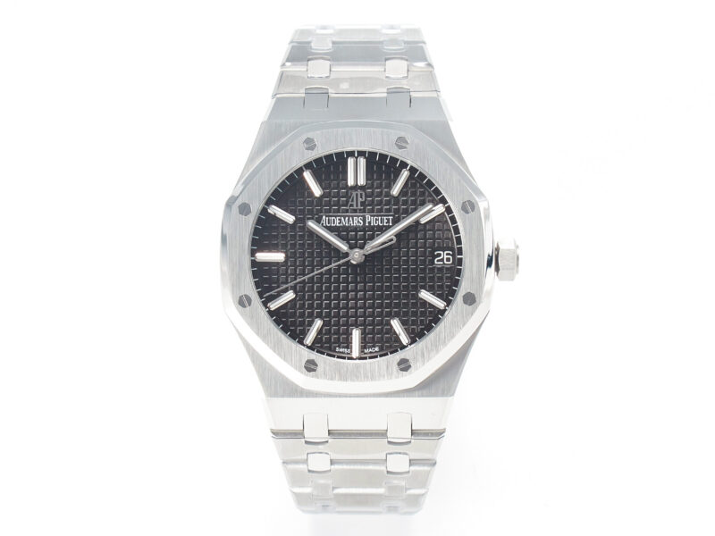 Royal Oak 41mm 15500 SS ZF 1:1 Best Edition Black Textured Dial on SS Bracelet SA4302 S*per Clone V3