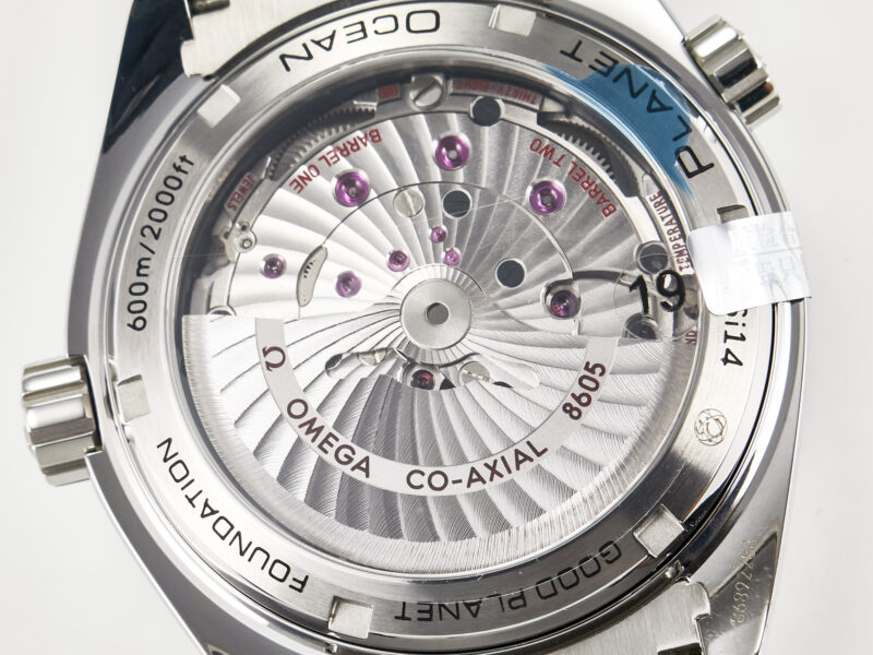 Planet Ocean 600M Co-Axial GMT 43.5mm VSF 1:1 Best Edition Blue Dial Blue Ceramic Bezel on SS Bracelet A8605 S*per Clone